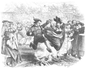 Fototapeta na wymiar St John's Fire 1864. Date: 1864