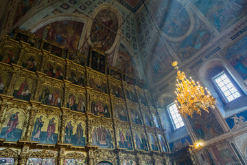 UGLICH, RUSSIA - JUNE 17, 2017: Interior of the Savior's Transfiguration Cathedral. The...