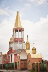 Orthodox monastery in Kiev. Religious building in Ukraine - 162247664