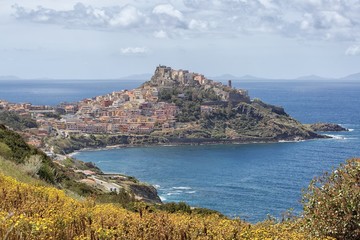 View on Castelsardo in Sardinia