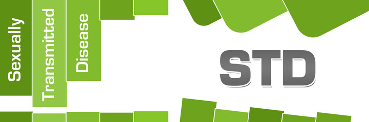 STD - Sexually Transmitted Disease Green Stripes Text 