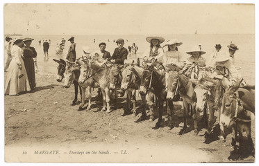 Donkey rides  Margate. Date: 1905