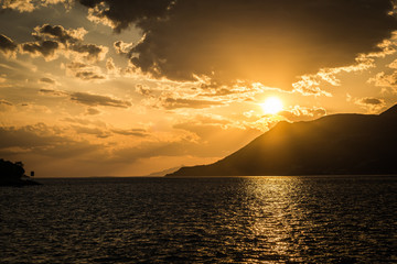 Sunset on bay at Croatia Island - 162249876