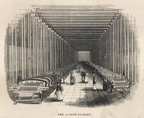 Cotton Factory Interior. Date: 1830s