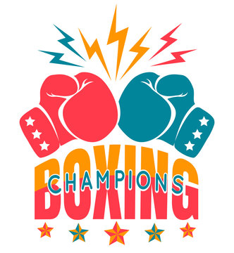 vintage sport logo for boxing
