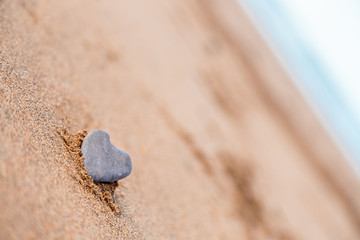 Heart, stone, beach