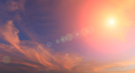 Evening sunlight orange hot zone.