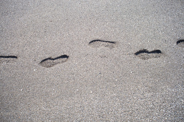 footsteps on sand