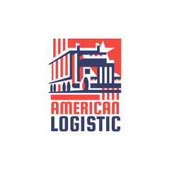American Logistic Company Logotype. Vector.