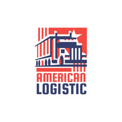 Obraz premium American Logistic Company Logotype. Vector.