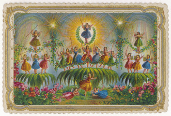 Christmas - Cards. Date: circa 1870