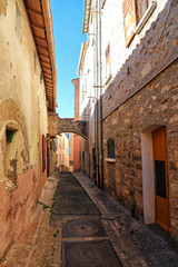 old and narrow street in Hyères - France