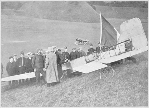 Photograph of Bleriot Landed in Dover. Date: 1909