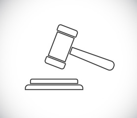 judge hammer icon