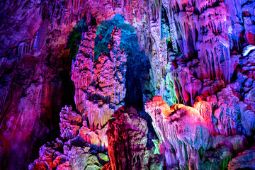 Panele Szklane Podświetlane  Jaskinia Guilin