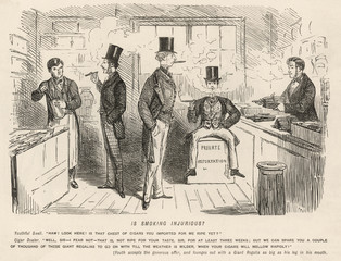Tobacconist shop . Date: 1857
