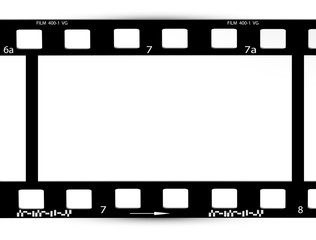 film, movie, photo, filmstrip set of film frame, vector illustration