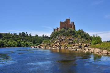 Fototapeta na wymiar Medieval castle of Almourol in Ribatejo, Portugal