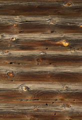 Obraz premium Wood logs texture of an old house.