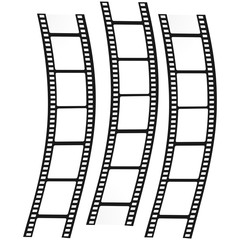 film, movie, photo, filmstrip set of film frame, vector illustration