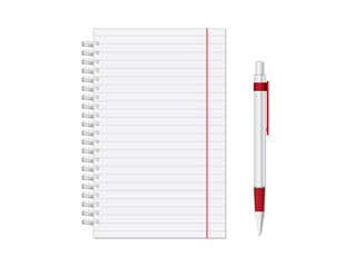 Notebook for your design and logo. Mock up