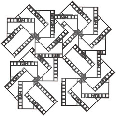 film, movie, photo, filmstrip set of film frame, vector illustration