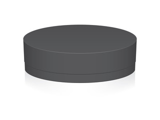 Round box for your design and logo. 