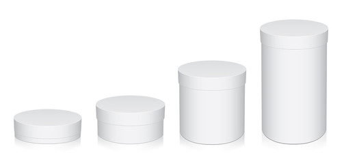 Round box for your design and logo.