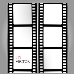 Obraz premium film, movie, photo, filmstrip set of film frame, vector illustration