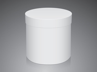 Round box for your design and logo.