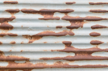 Old grunge zinc corrugated surface for texture background.
