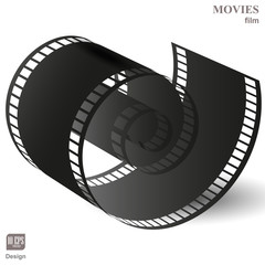 Fototapeta na wymiar film, movie, photo, filmstrip set of film frame, vector illustration