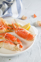 Boiled crab claws