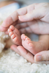 newborn Feet. Children concept