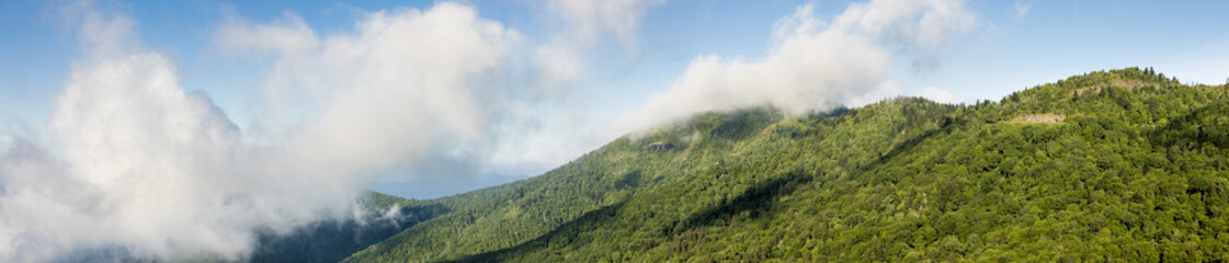 Great Smoky Mountains panorama from Blue Ridge Parkway