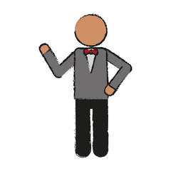 man in suit with bowtie icon image