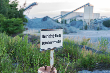 Betriebsgelände Betreten verboten
