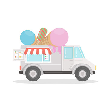 Ice cream car.