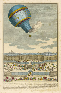 Montgolfier Unmanned. Date: 19 September 1783