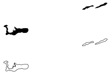 Cayman Islands map vector illustration, scribble sketch  Cayman Islands