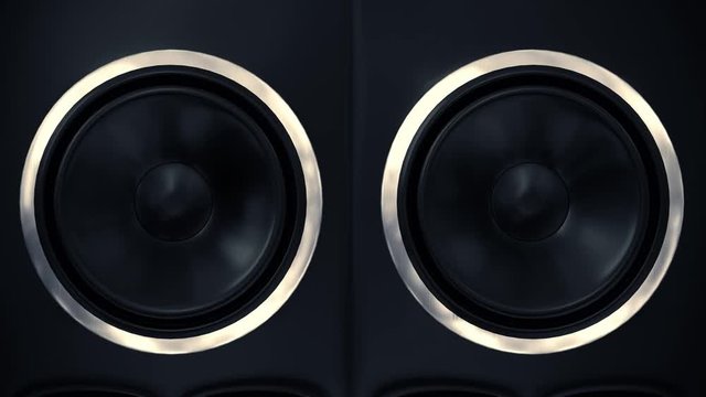 Speakers music vibrating sub cone beats bass club loudspeaker sound boom box 4k