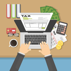 Tax concept illustration.