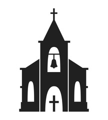 Church icon isolated on white background.