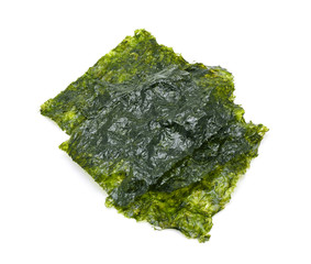 Dried seaweed isolated on the white background. © akepong srichaichana