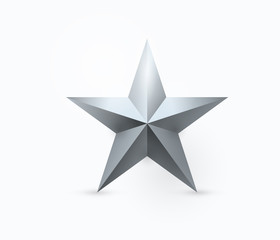Obraz premium Vector illustration of five-pointed metal star design