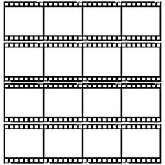 film, movie, photo, filmstrip set of film frame, vector illustration