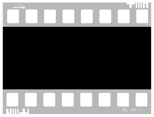 film, movie, photo, filmstrip set of film frame, vector illustration