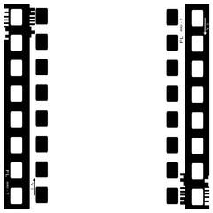 film, movie, photo, filmstrip set of film frame, vector illustration
