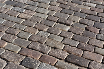Old stone pavement pattern.