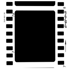 film, movie, photo, filmstrip set of film frame, vector illustration